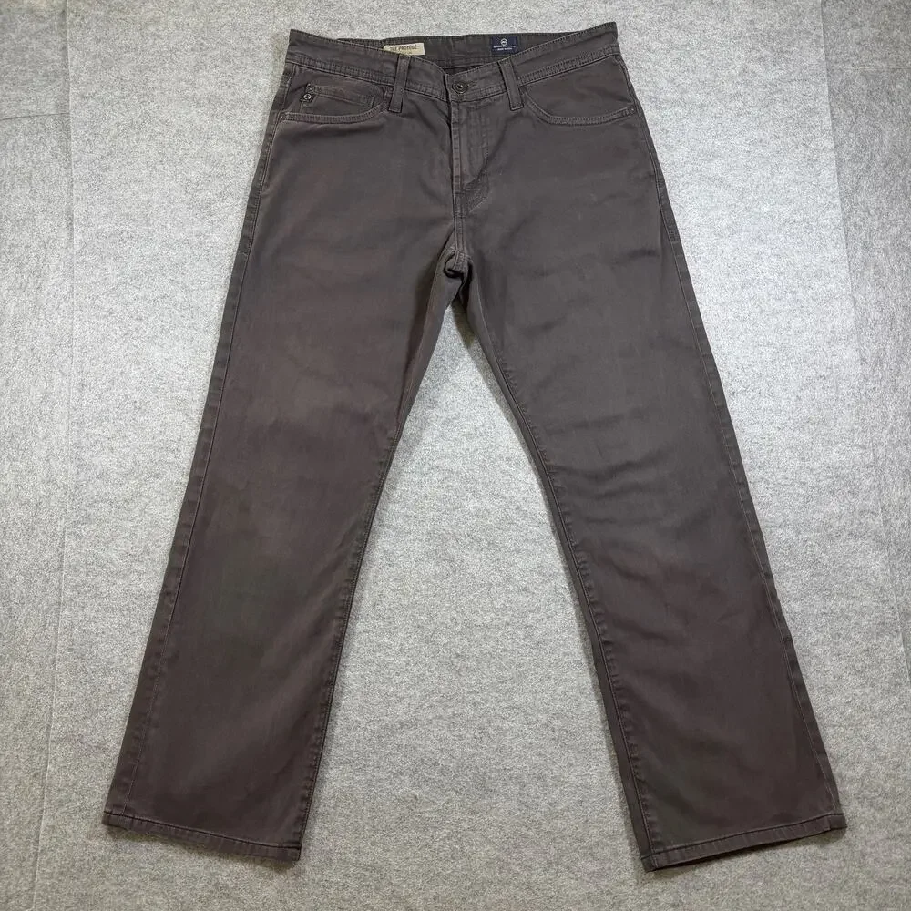 AG Adriano Goldschmied Jeans Mens 30x28 Brown The Protege Straight Leg Made USA